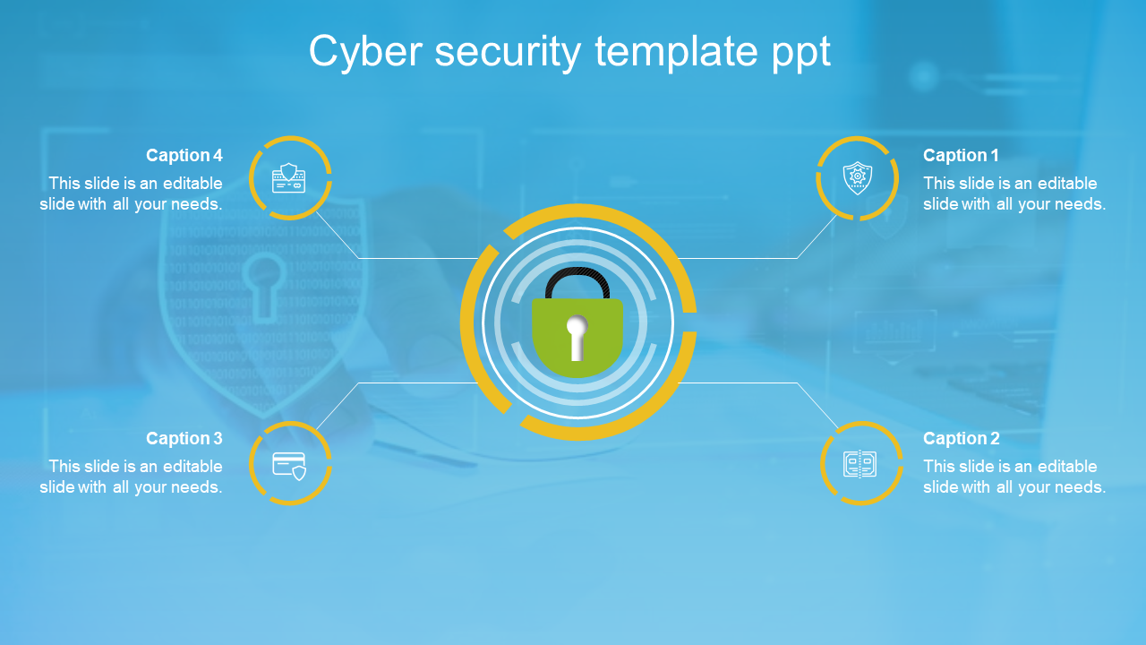 Cyber Security Template PPT With Portfolio Model Slide